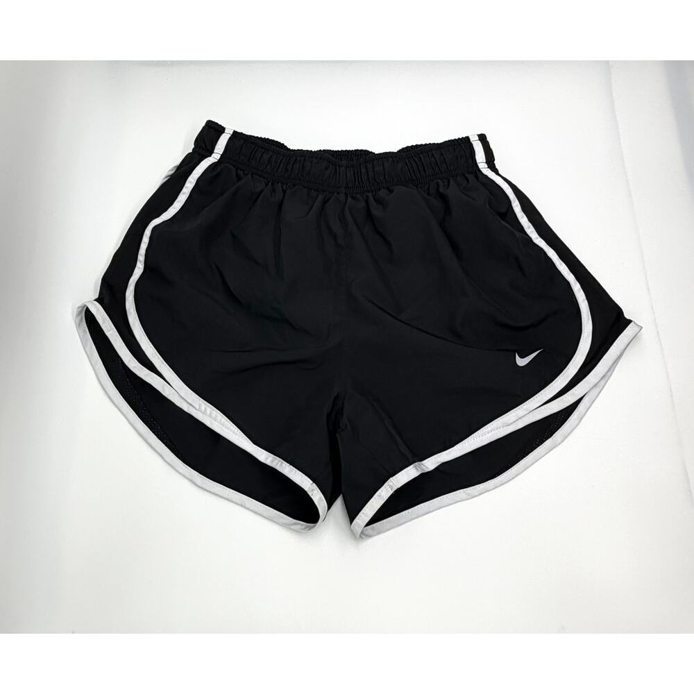 Nike Dri Fit Running Shorts Womens Small Black Athletic Lined Swoosh Active